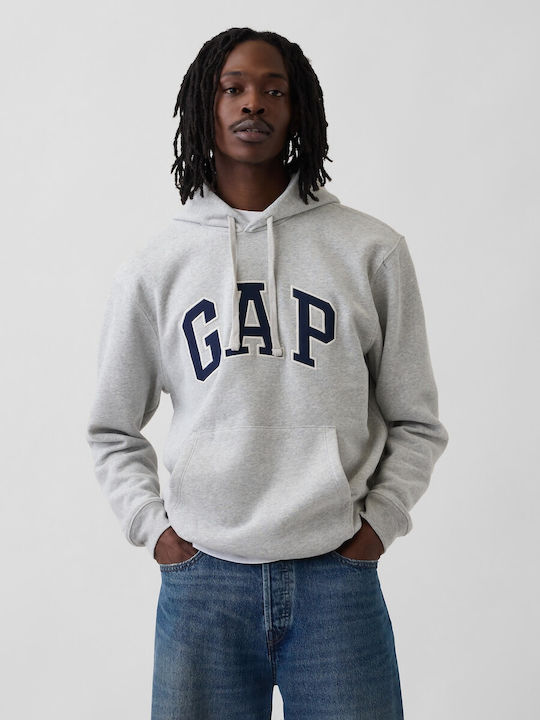 GAP Φούτερ με Κουκούλα Light Heather Grey