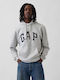 Φούτερ με Κουκούλα Light Heather Grey