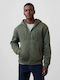 Herren Sweatshirt mit Kapuze Tweed Grünes