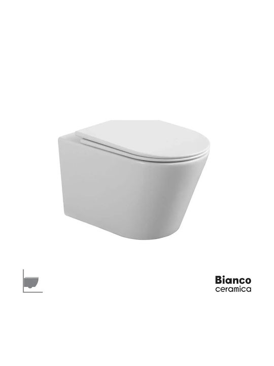 Bianco Ceramica Λεκάνη Κρεμαστή Rimless Λευκή