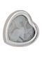 Hochzeitskronen-Hülle in Herzform Silber 24cm