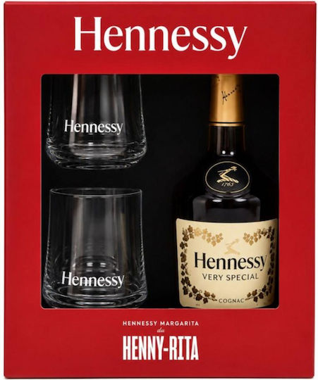 Hennessy VS Kognak +gb 2 Gläser 700ml