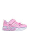 Kids Sneakers with Hook & Loop Closure & Lights Pink