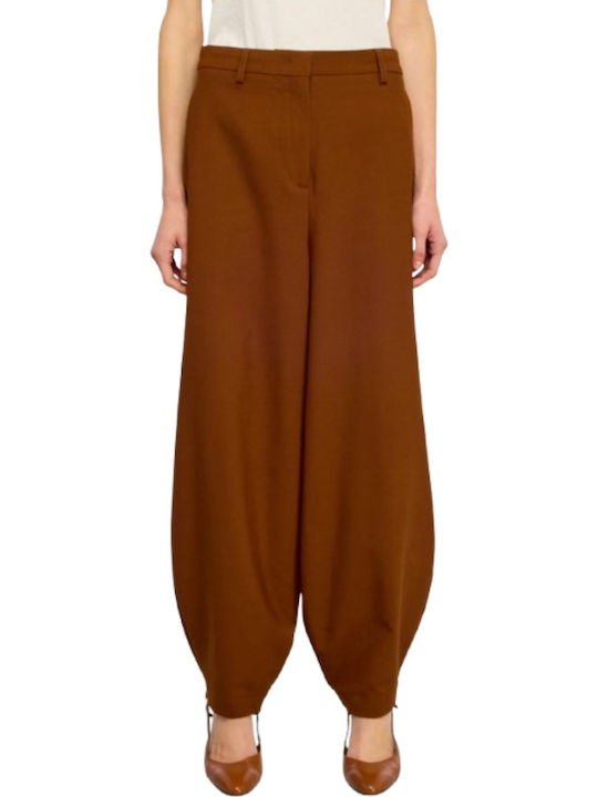 Women's Fabric Trousers Brown