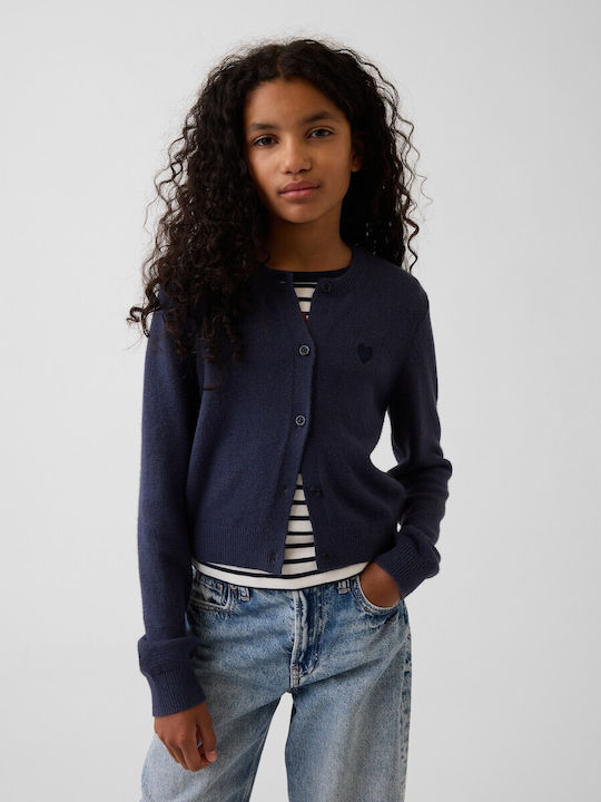 Kids Cardigan Cotton Vintage Navy
