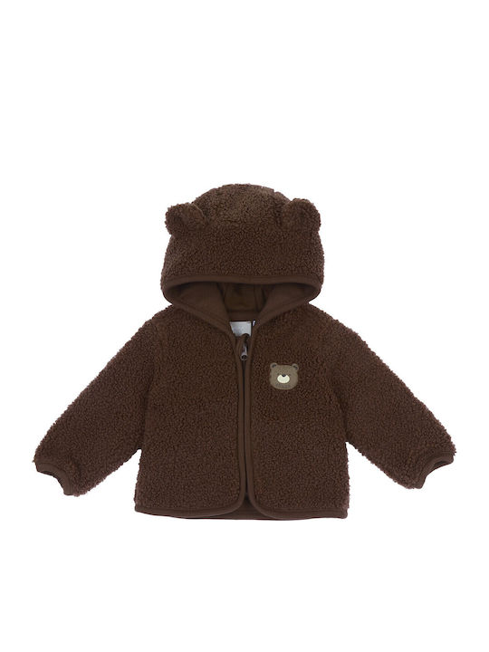 Chicco Kids Cotton Cardigan with Hood Brown 102...