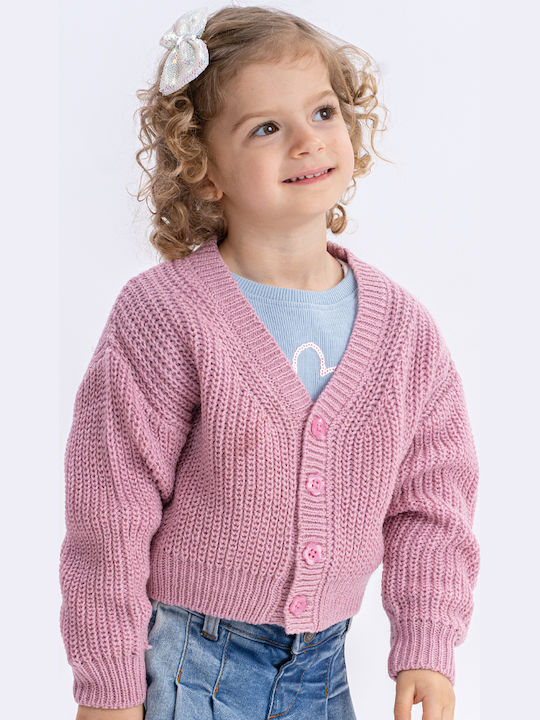 Energiers Kids Knitted Cardigan Rose Rose Rose