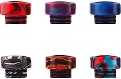 E-Cig Power Ep 02 Drip Tip 810 1 Piece Black Red Orange