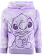 Kids Sweatshirt With Lilac Hood