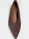 Super Mode Wildleder Damen Ballerinas Spitz zulaufend Braun