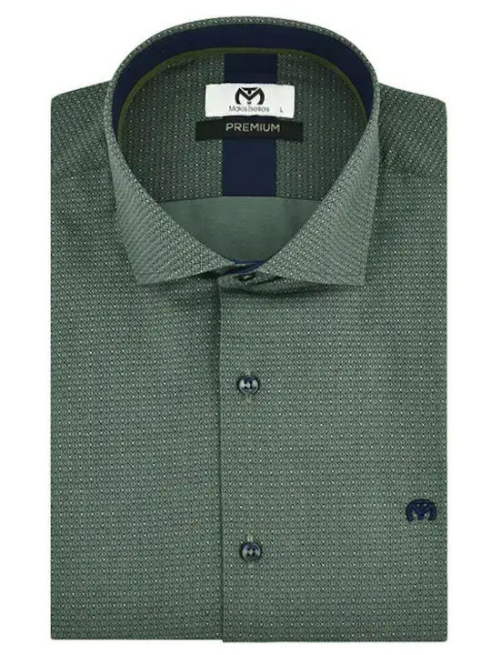 Long Sleeve Shirt in Narrow Fit Green