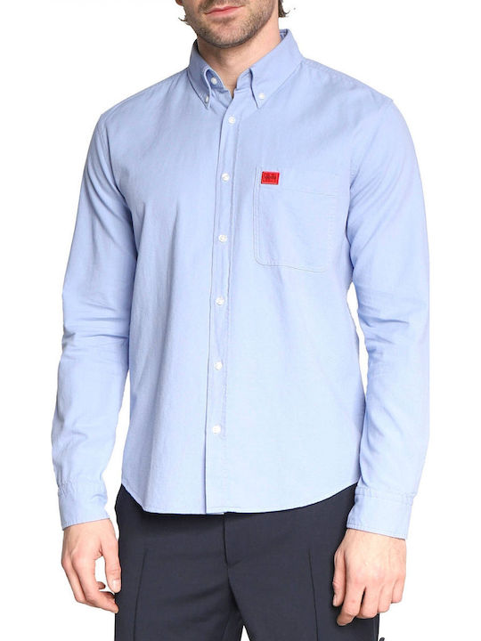 Hugo Evito Long Sleeve Shirt in Narrow Fit Ligh...