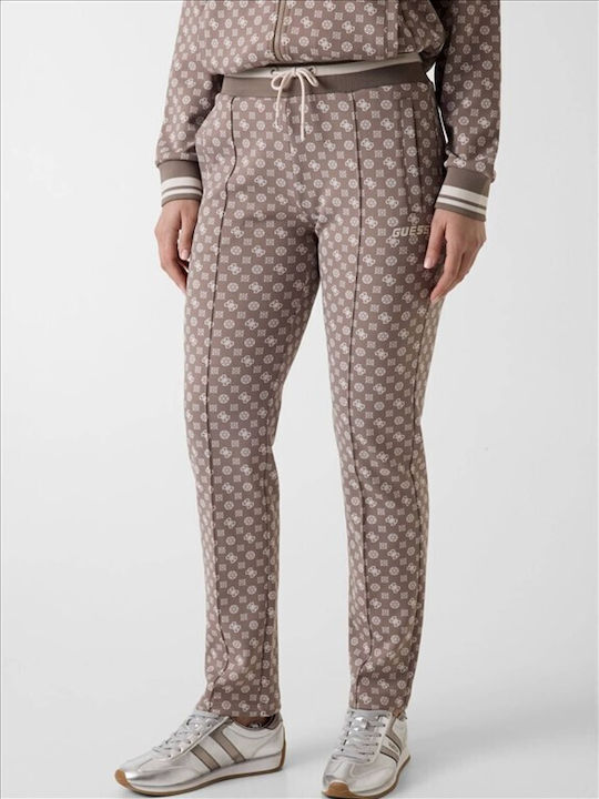 Guess Долнище на спортен екип Кафяв