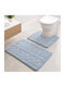 Rutschfestes Set Badematten Fluffy Jacquard 2022-099 Hellblau 2 Stück