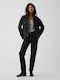 Damen Jeans Hose Mittlerer Anstieg in Schlank Passform Schwarz