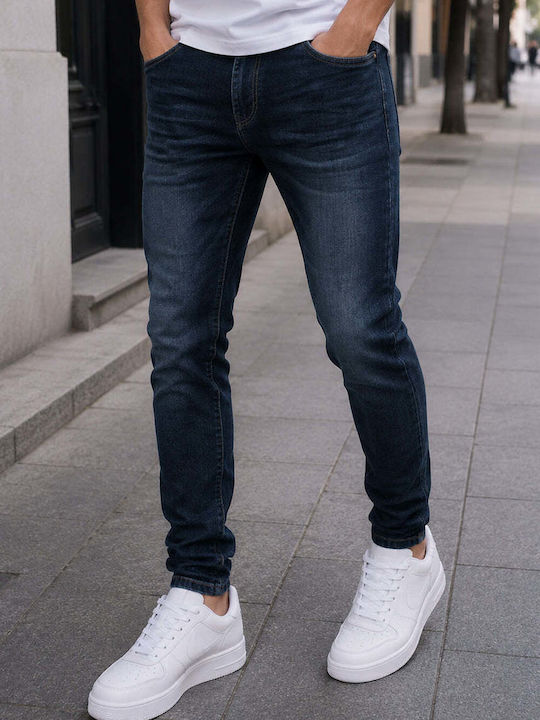 Мъжки дънков панталон Slim Fit Blue-black