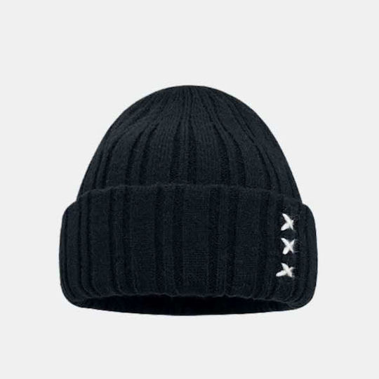 Beanie Unisex Strickmütze in Schwarz