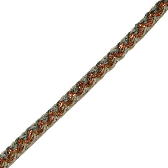 Schnürsenkel Gewebt Polyester Beigen Braun Bronzet Lurex Khaki 0.8cm Meter