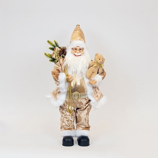 Decorative Christmas Santa Gold Plastic 30cm