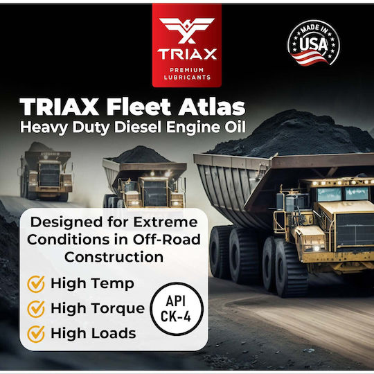 Triax Ulei De Motor Triax Fleet Atlas 15W-40 CI-4 Camioane Și Utilaje 18.92 L