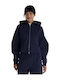 Langes Damen Jacke für Winter Blau