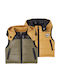 Kids Casual Sleeveless Short Double Sided Multicolour Jacket