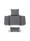 Perna Swing Cushion De Grădină Cu Spătar Gri 90x100cm