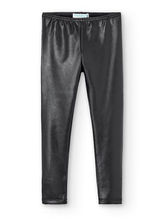 Kinderleggings Lang Schwarz Stretch