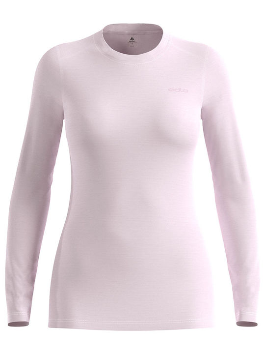 Odlo Natural Merino 160 Дамска Термоизолационна Блуза с Дълъг Ръкав Бяла