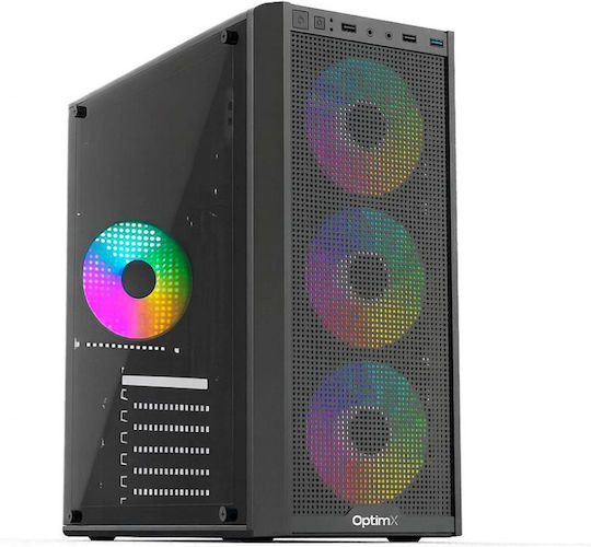 Prime Gaming Midi Tower Computer Case with ARGB Lighting 500W PSU