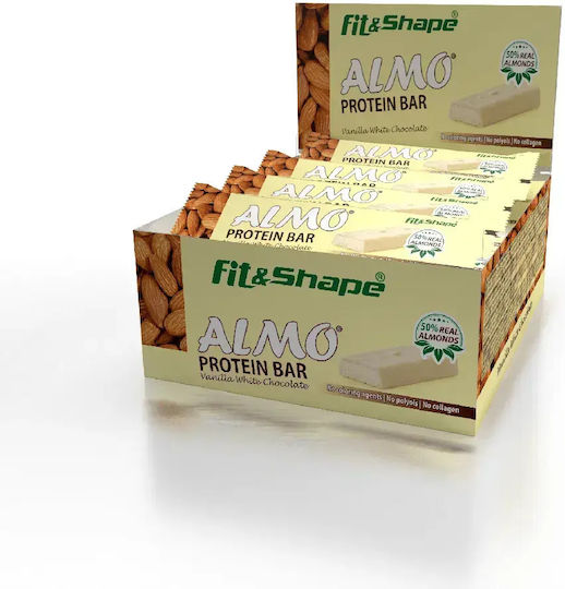 Fit & Shape Μπάρες με 50% Πρωτεΐνη & Γεύση Vanilla & White Chocolate 12x50gr