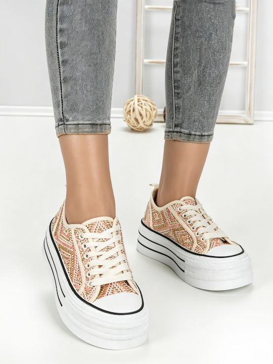 Adidași Flatforms Pentru Femei Roz