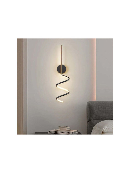 Jiju Lampă de Perete cu LED Integrat și Lumină Albă Rece Neagră 150x69cm
