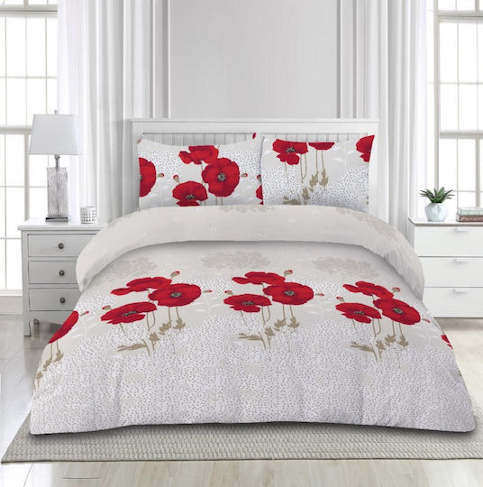 Vanora Vanora Bettbezüge Set 200x220cm Doppel mit 2 Kissenbezügen Poppy