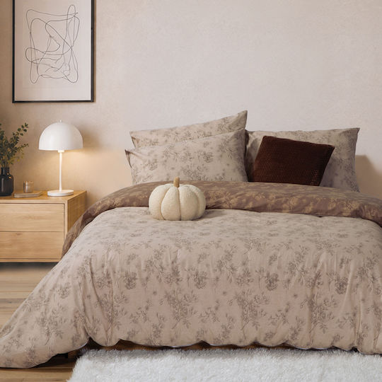 Nef-Nef Homeware Dream Комплект чаршафи двойни 200x270см Кафяв (4 бр.)