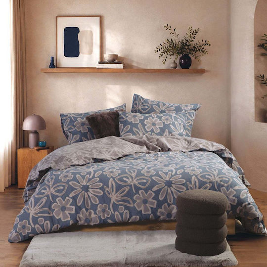 Nef-Nef Homeware Harmony Σετ Σεντόνια Διπλά 200x270εκ. Bordo (4τμχ)