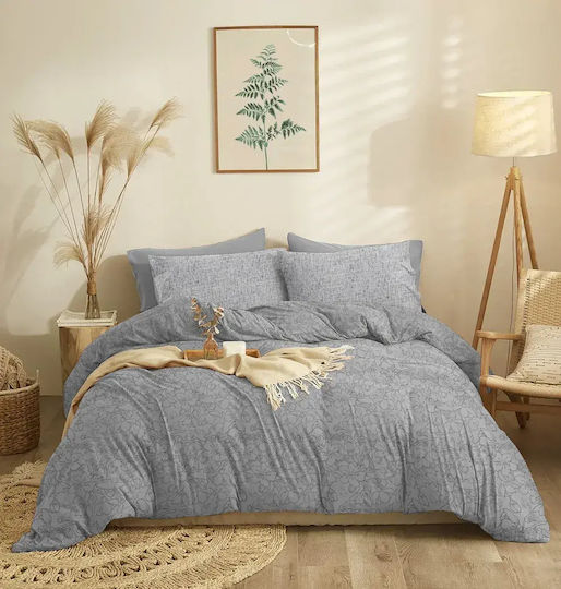 Cokitex Σετ Σεντόνια Μονά 165x260εκ. Grey (3τμχ)
