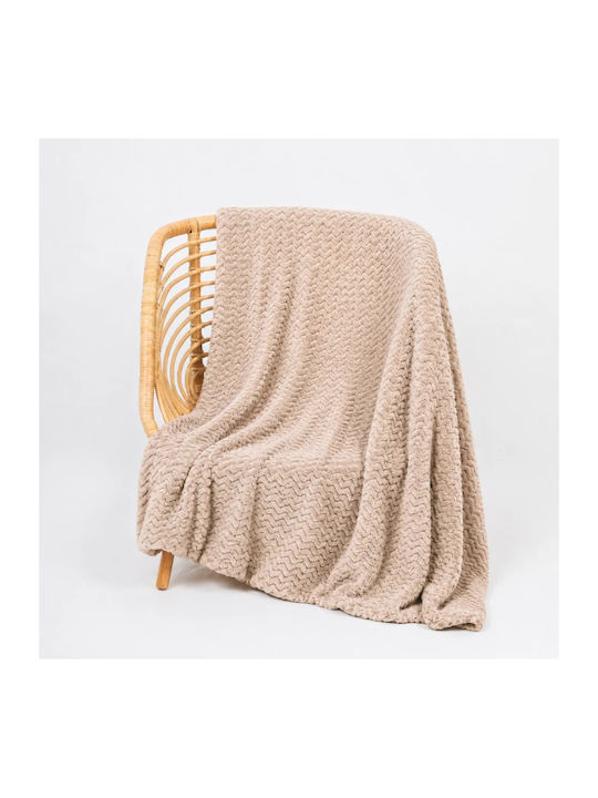 Marwa Zigzag Decke Fleece Übergröße 220x240cm B...