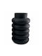 Dekorative Vase Glas Schwarz 25x25xH25cm