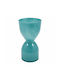 Dekorative Vase Glas Petrol 14xH23cm