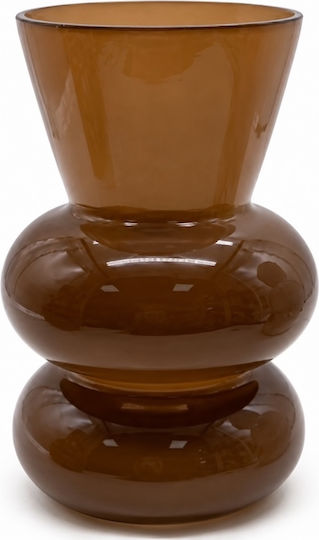 Dekorative Vase Glas Braun 14x14xH25cm