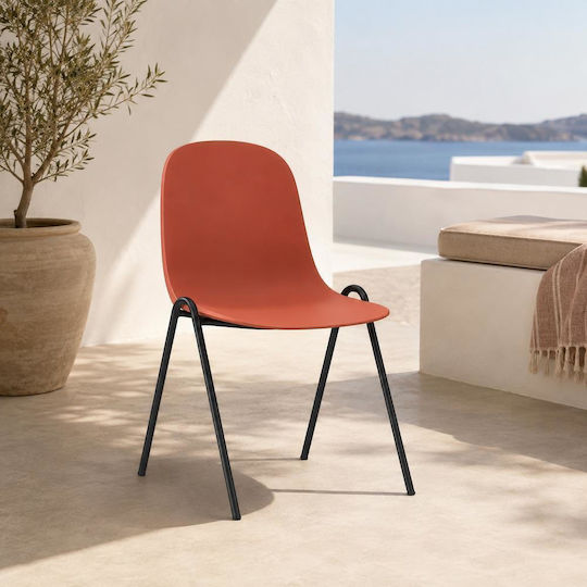 Küchenstühle aus Polypropylen Orange 4 Stück