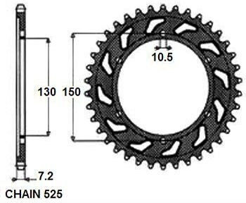 Coroană De Antrenare Spate Motocicletă Sunstar Jtr300-46