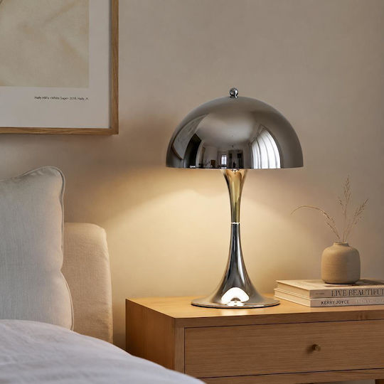 Next Metal Table Lamp with Silver Shade and Base
