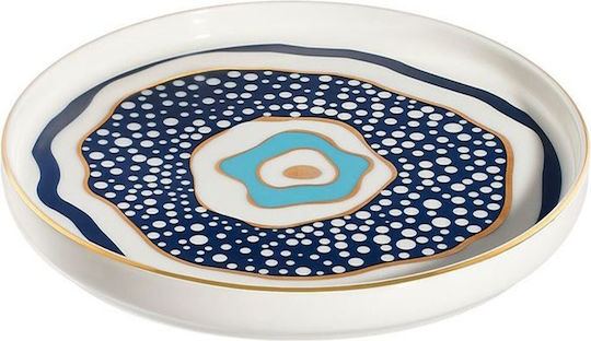 Hermia Multicolour Porcelain Dessert Serving Plate 21cm Diameter 6 Pieces
