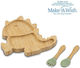 Nava Nava Baby- und Kinder-Essgeschirr aus Bamboo mit Rutschfester Basis 3er Set