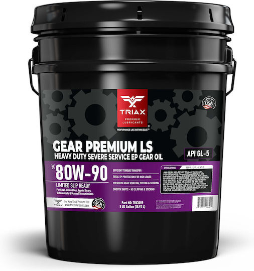 Ulei Pentru Diferențial Cutie De Viteze Manuală Triax Hd Gear Premium Ls 80w-90 Api Gl-5 18,92l