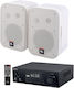 Jbl Control 1 Pro White Speaker System Bluetooth Amplifier Usb Fm
