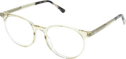 El Greco 9304 C1 Unisex Κοκαλινα Γυαλιά Οράσεως Στρογγυλά Διάφανο Μπεζ