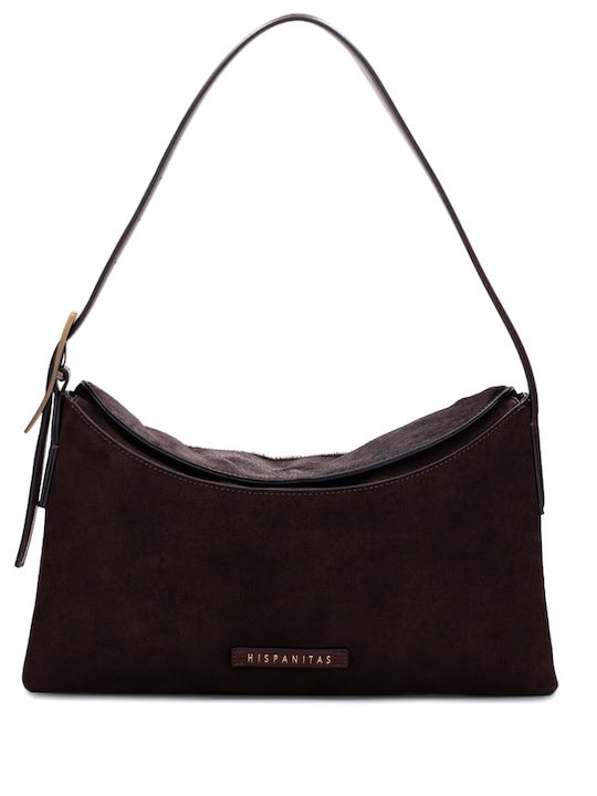 Leather Women's Shoulder Bag Suede Brown